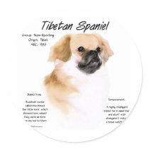 Tibetan Spaniel History Design stickers by GreyWolfCreation Tibetan Spaniel History Design stickers