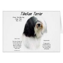 Tibetan Terrier History Design Greeting Card