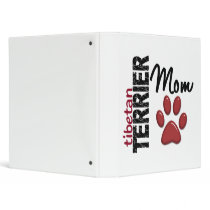 Tibetan Terrier Mom Paw Print 2 3 Ring Binder