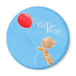 Tic Tac Bear takes flight Fridge Magnets
