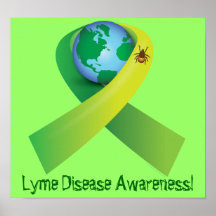 Tick Carrying Lyme Around the Word Posters