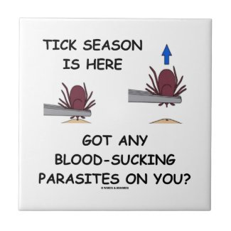 Tick-Season Is Here Got Blood-Sucking Parasites On Ceramic Tile