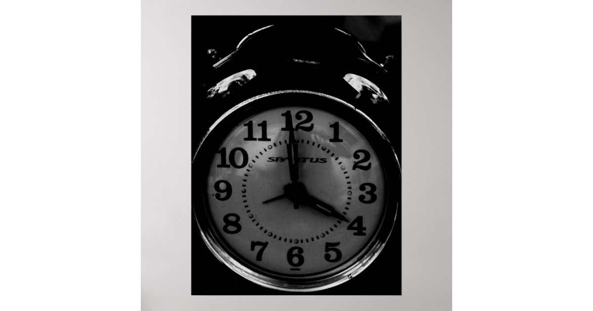 Tick Tock Clock Poster Zazzle