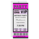 Ticket 21st Birthday Party Invitations
