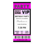Ticket 21st Birthday Party Invitations