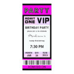 Ticket 21st Birthday Party Invitations