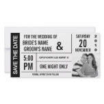 Ticket Design Save the Date Photo Card