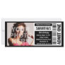 Ticket Invitations, Black and White Ticket