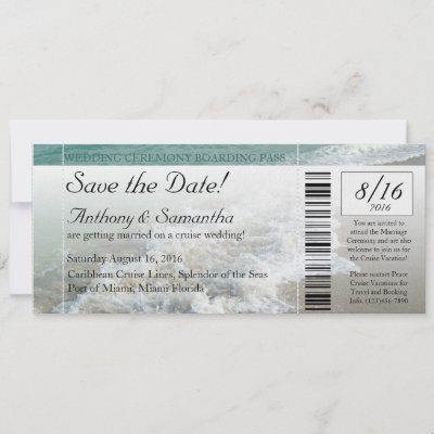 Save the date for your destination wedding cruise wedding or beach wedding 