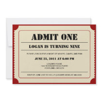 Ticket Stub Party Invitation