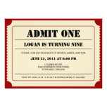 Ticket Stub Party Invitation invitations