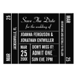 Ticket Stub Save The Date Invitation