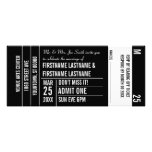 Ticket Stub White Area Party Personalized Announcements