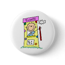 Tickets For The Fair Stick Figure Button