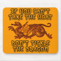Tickle The Dragon Funny Mousepad Humor