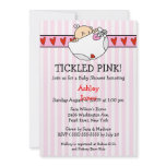 Tickled Pink Diaper Baby Girl Shower Invitations
