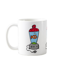 Tickles Goldfish in a blender mug