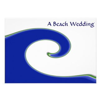 Tidal Wave Wedding Invitation