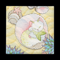 Tidepool treasures square magnet