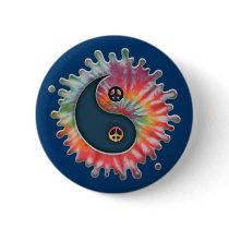 Tie0Dye Yin-Yang Button