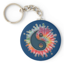 Tie0Dye Yin-Yang Keychains