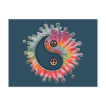 Tie0Dye Yin-Yang Post Cards