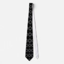 Tie black White Floral Lace tie