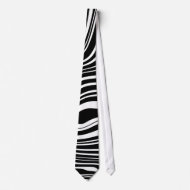 Tie Black & White Style Wild Zebra