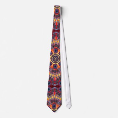 Tie Die Fractal: Custom Tie: Red Orange Gradient by spiritswitchboard