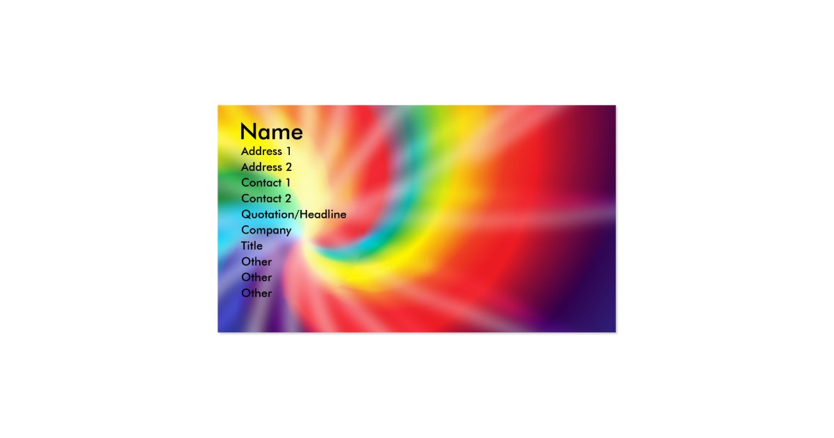 tie dye business card zazzle tie dye business cards