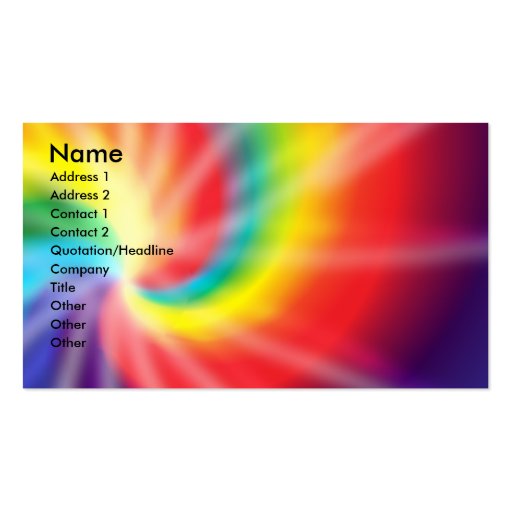 Tie dye business card templates