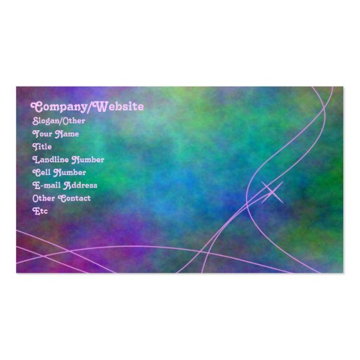 Tie-Dye Business Cards (front side)