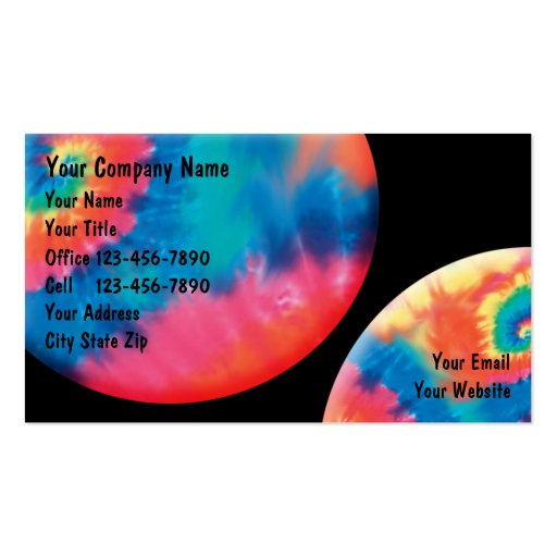 Tie Dye Business Cards