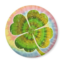 Tie Dye Clover Magnet