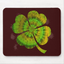 Tie Dye Clover Mousepads