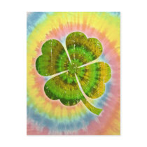 Tie Dye Clover Post Cards