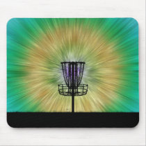 Tie Dye Disc Golf Basket mousepads