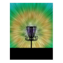 Tie Dye Disc Golf Basket postcards