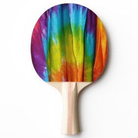 Tie-Dye Fabric Print Ping Pong Paddle