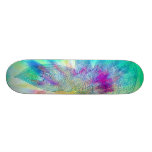 Tie Dye Graphic Doodle Skateboard By Megaflora