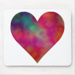 Tie Dye Heart Mouse Pad