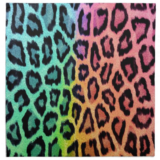 Tie Dye Leopard Print Cloth Napkins Zazzle