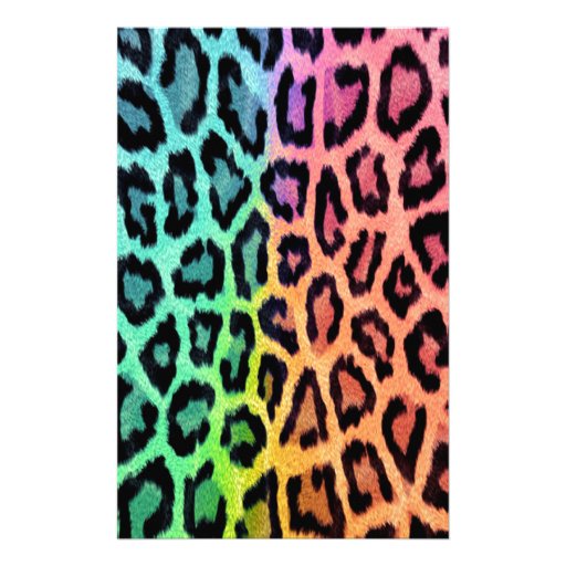 Tie Dye Leopard Print Stationery | Zazzle