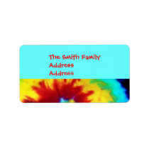 Tie Dye Look Address Labels labels