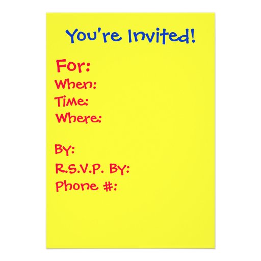 Tie Dye Look Invitation