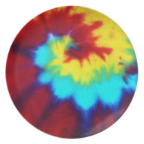 Tie Dye Look Plate plates