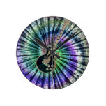 Tie-Dye Music Musicians Electric Guitar Clock