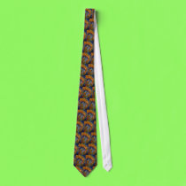 Tie Dye Orange Brown Tie ties