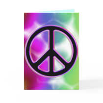 Tie Dye Peace Sign Designs Card