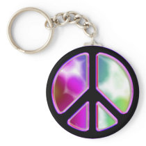 Tie Dye Peace Sign Designs Key Chains